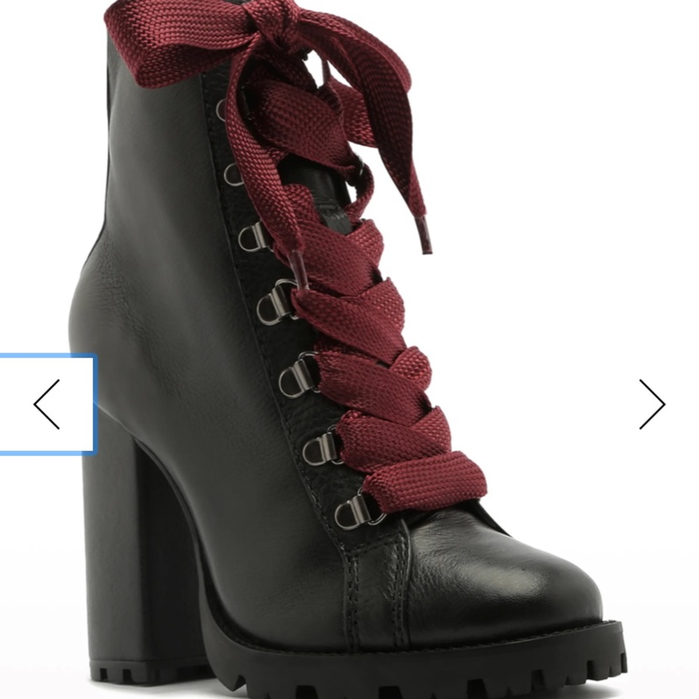 EUC worn once leather SCHUTZ zara booties. Yes shoe bag. additional laces nobox